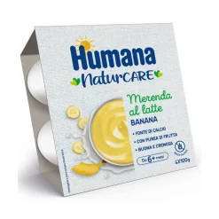 Humana merenda latte banana 4x100gr