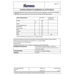 Humana merenda latte pesca 4x100gr