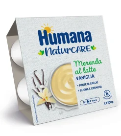 Humana merenda latte vaniglia 4×100 gr