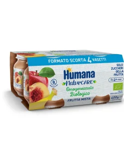 Humana omogeneizzato biologico frutta mista 4x100gr