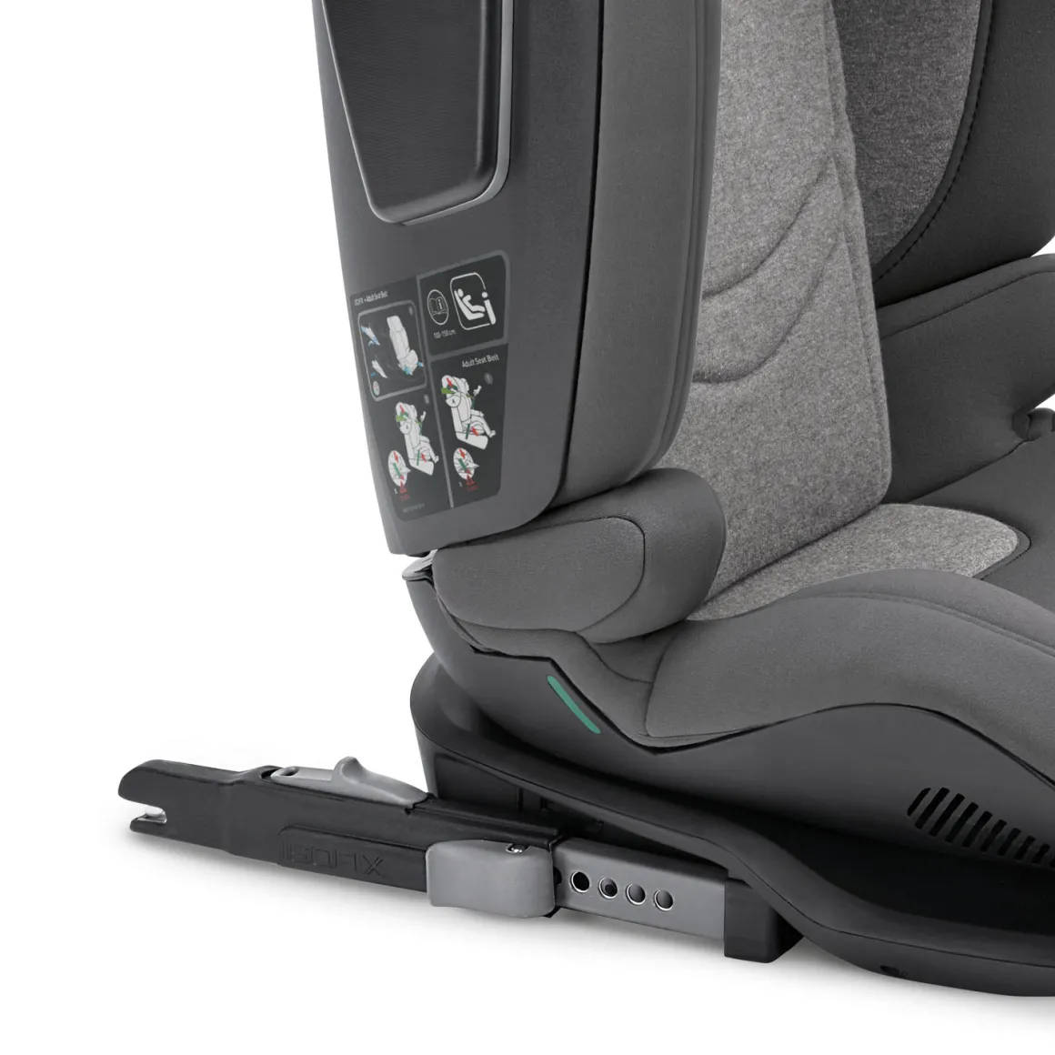 Inglesina seggiolino auto cartesio i-size, 100-150 cm, colore stone grey