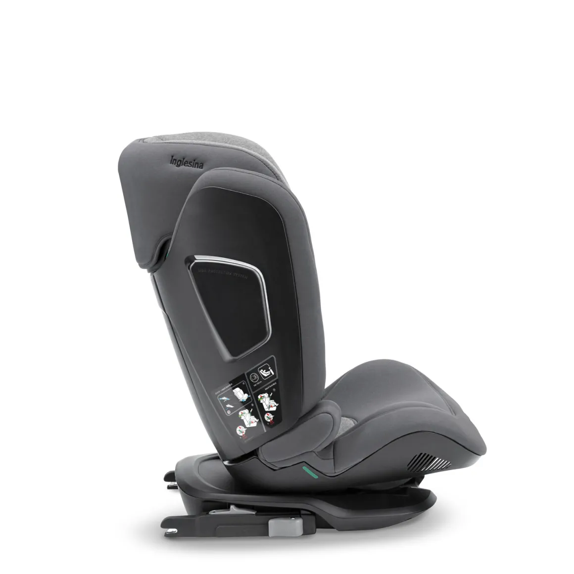 Inglesina seggiolino auto cartesio i-size, 100-150 cm, colore stone grey