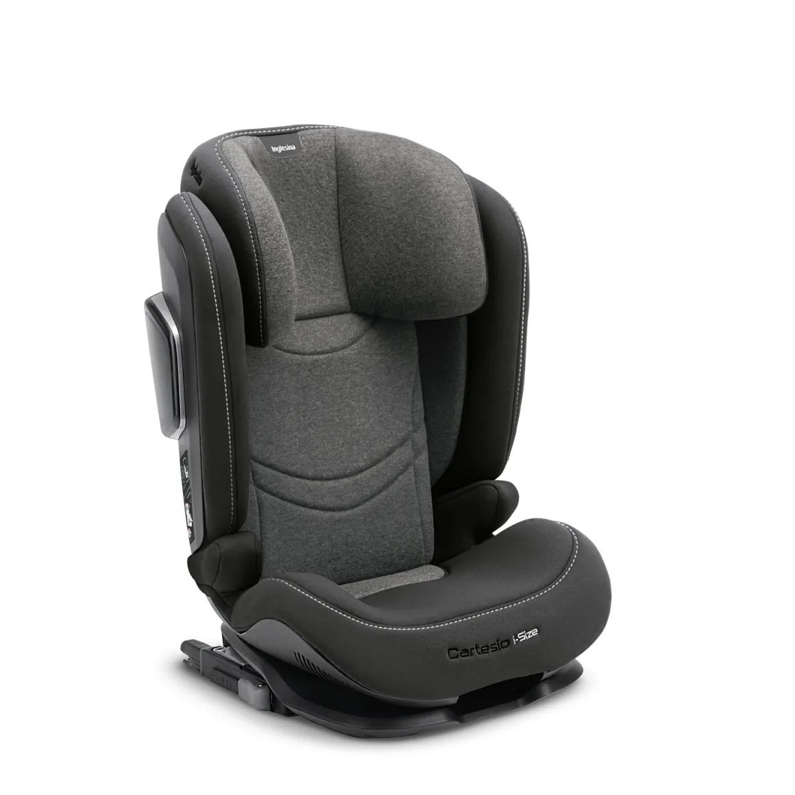 Inglesina seggiolino auto cartesio i-size, 100-150 cm, colore vulcan black