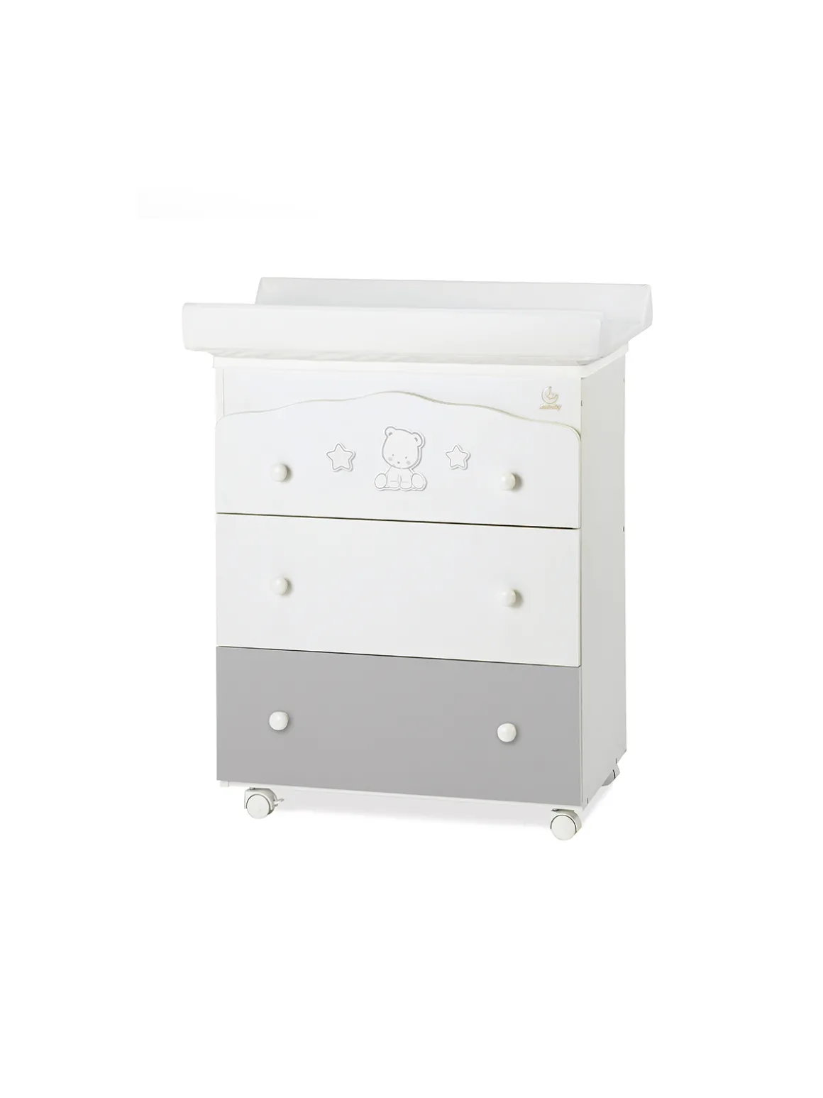 Italbaby -bagnetto popstar 2 cassetti bianchi 1 grigio 2021