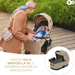 Kinderkraft passeggino 2in1 yoxi beige