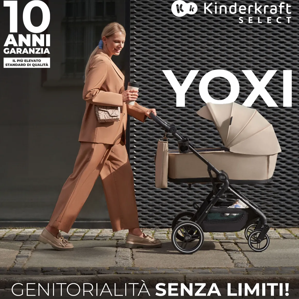 Kinderkraft passeggino 2in1 yoxi beige