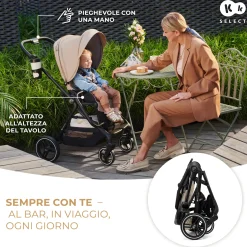 Kinderkraft passeggino 2in1 yoxi beige