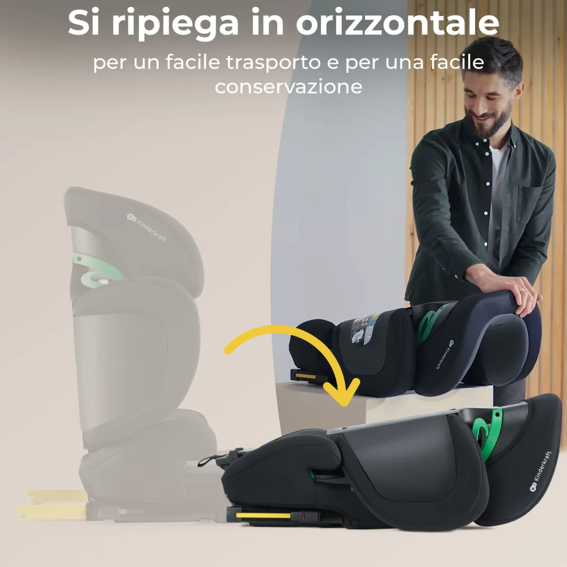 Kinderkraft seggiolino auto xpand 2 i-size graphite black 100-150 cm