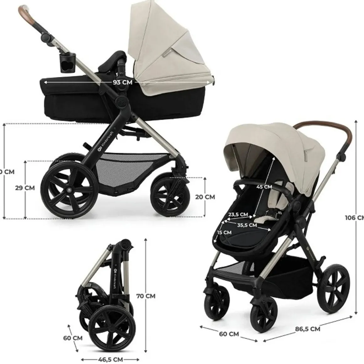 Kinderkraft trio moov 2 moonlight grey