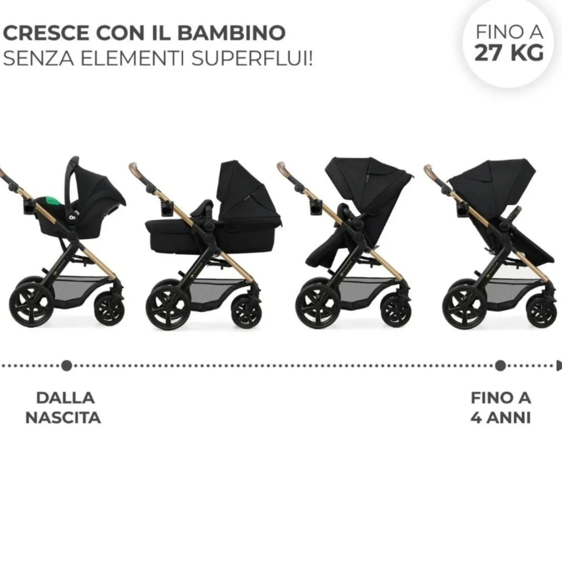 Kinderkraft trio moov 2 pure black