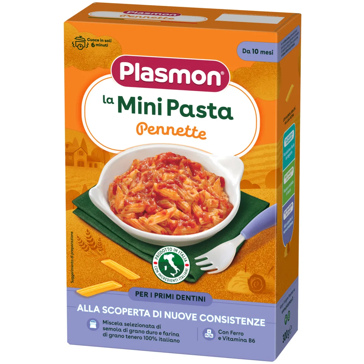 La mini pasta pennette dai 10 mesi 300 gr – plasmon