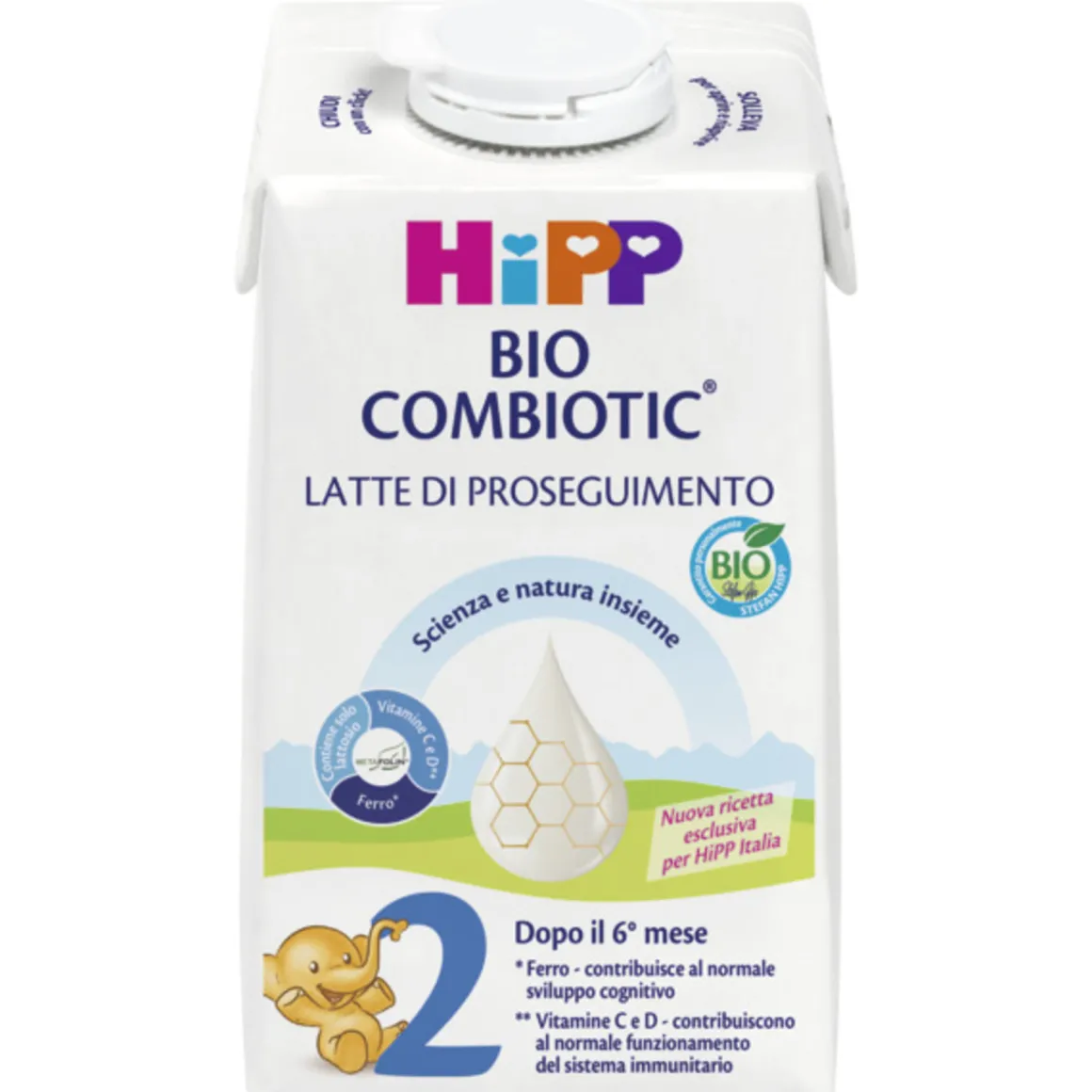 Latte di proseguimento liquido bio combiotic® 2 – – 500 ml – hipp