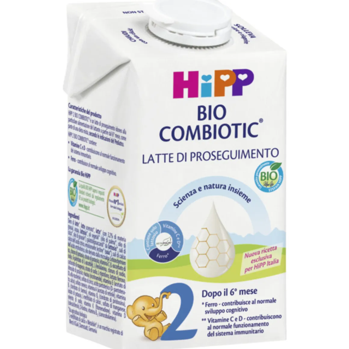 Latte di proseguimento liquido bio combiotic® 2 – – 500 ml – hipp