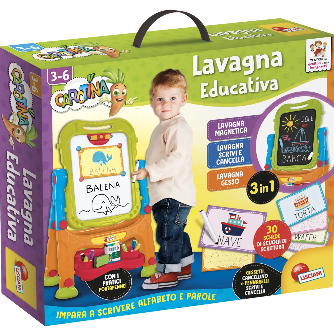 Lavagna educativa 2 in 1 – carotina – 3+