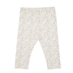 Legging felpato bimba beige stampato