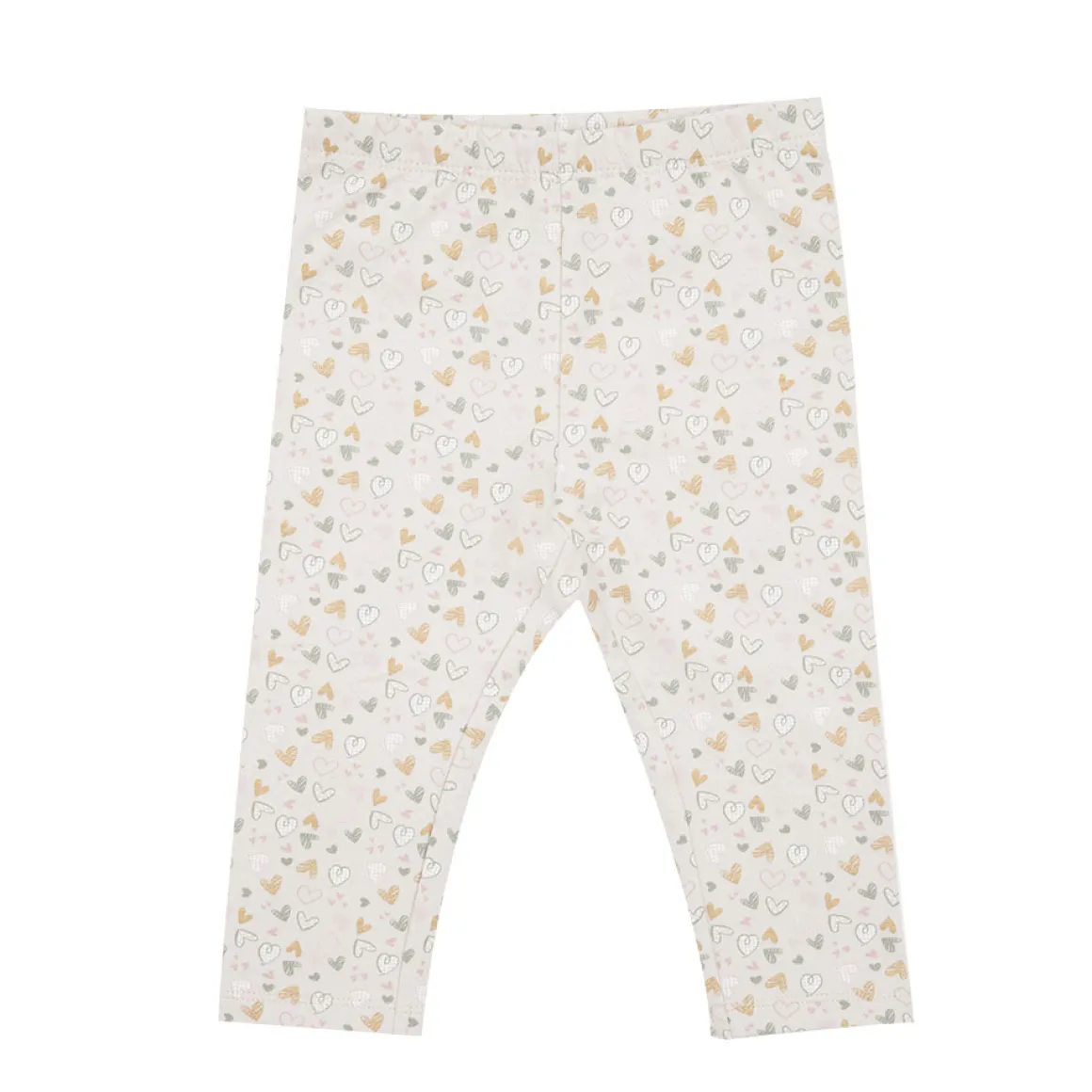 Legging felpato bimba beige stampato