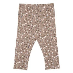 Legging felpato bimba marrone stampato