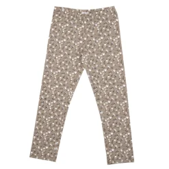 Legging stretch bimba marrone stampa “floreale”