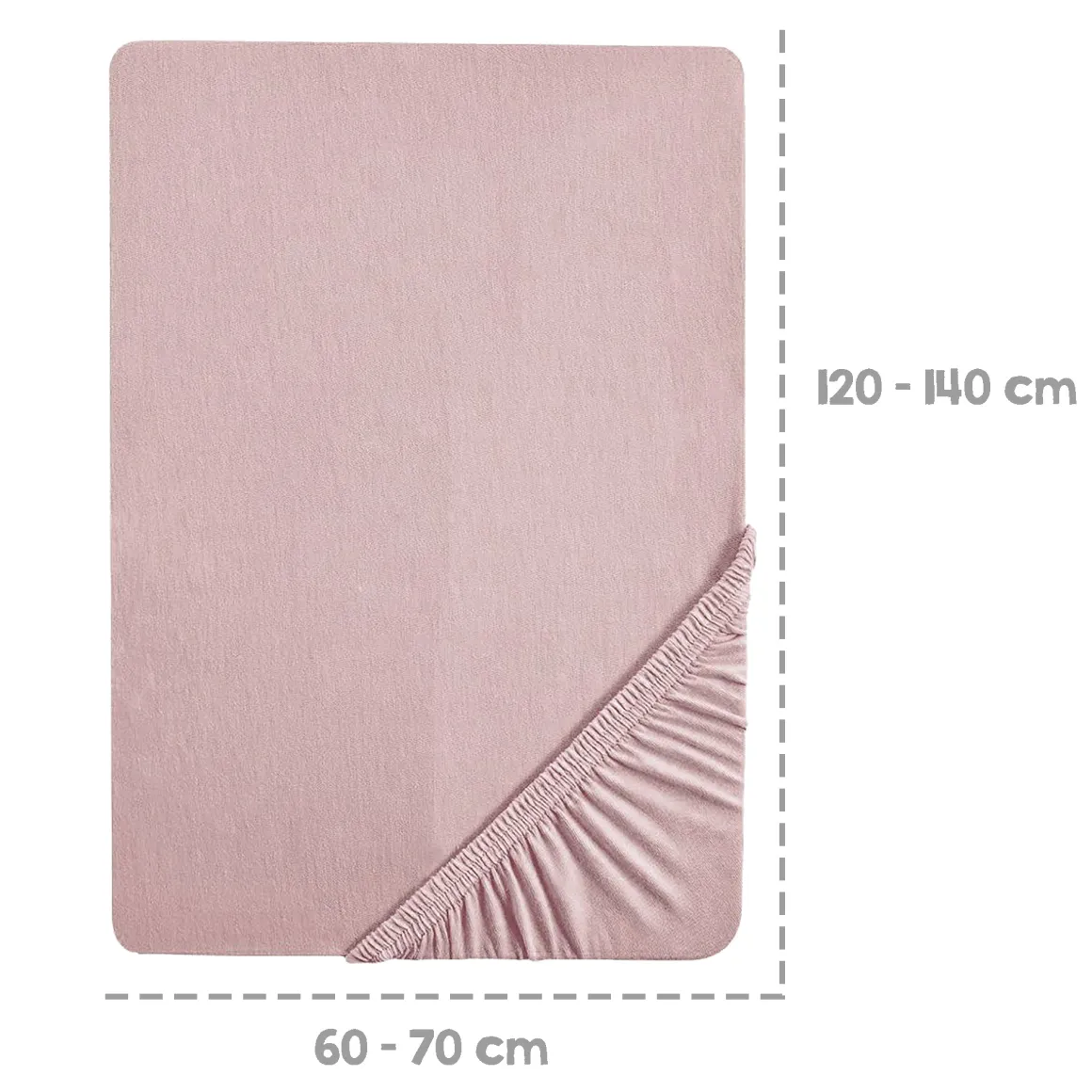 Lenzuolo con angoli 70×140 pink – roba