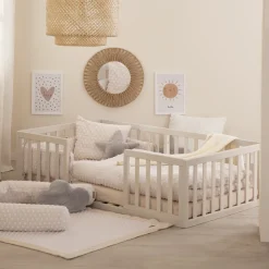 Lettino montessori 70×140 naturale sbiancato – roba