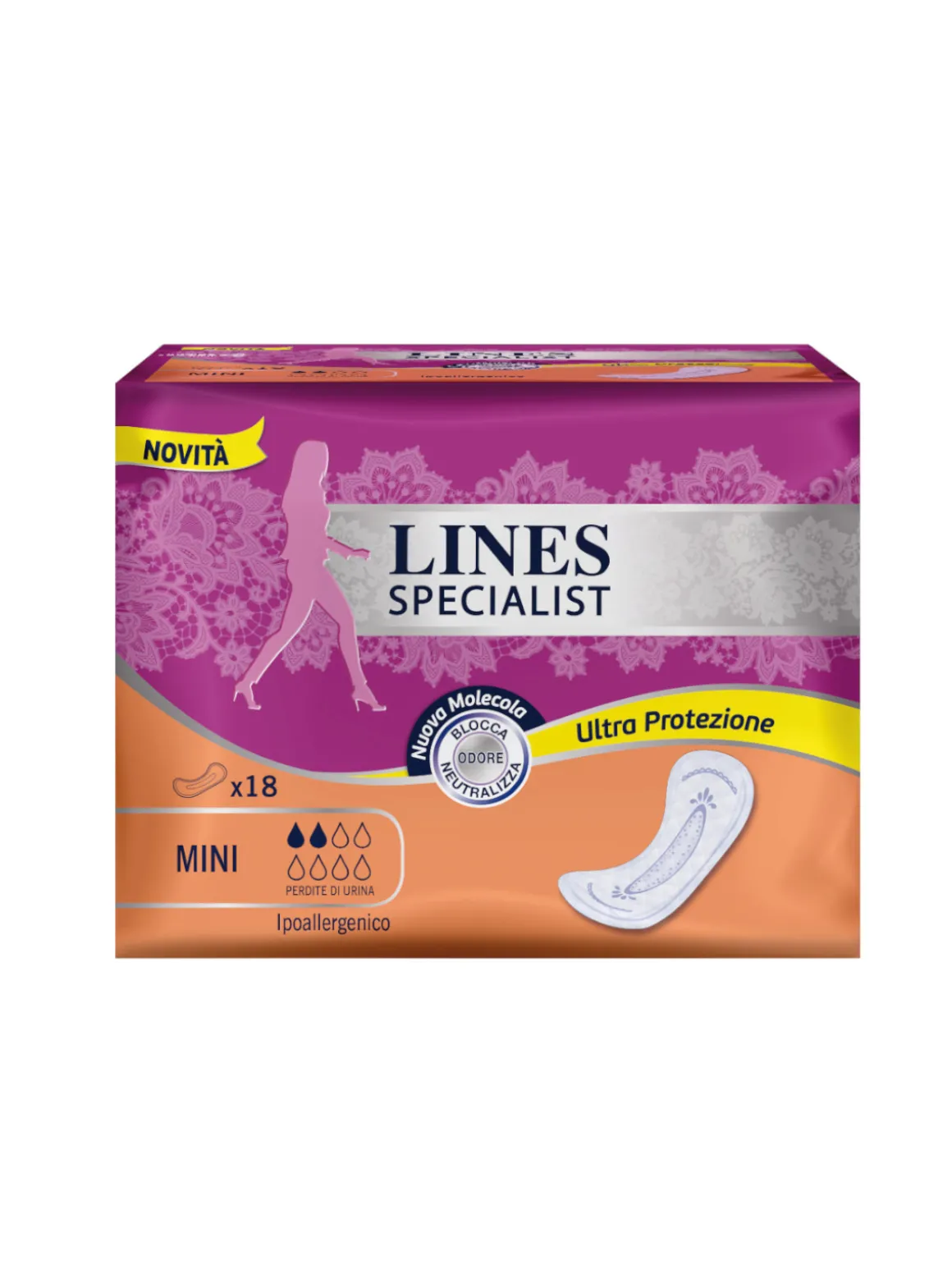 Lines specialist mini assorbenti per le perdite urinarie – 18 pz