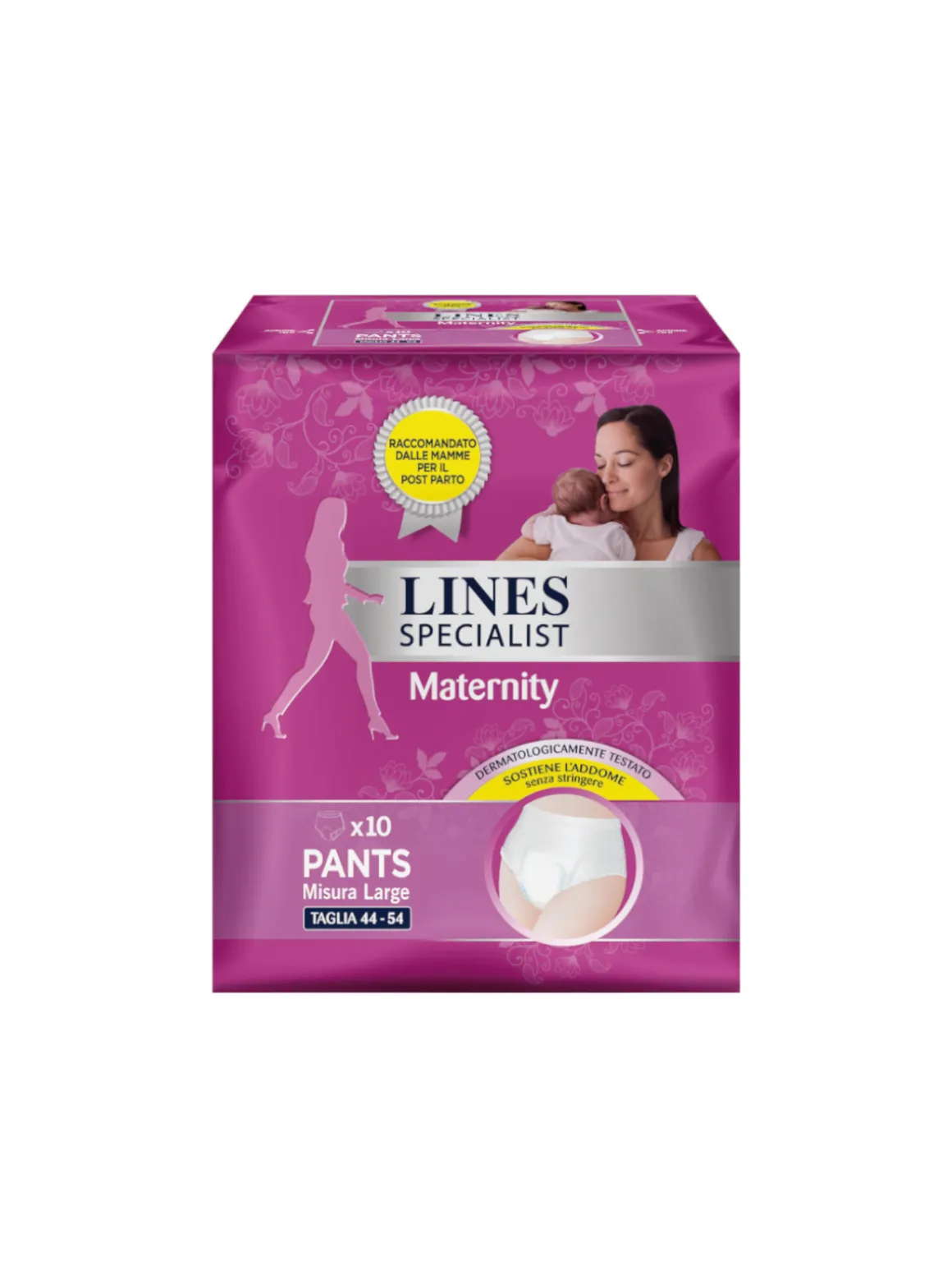 Lines specialist mutandine assorbenti post parto misura large – 10 pz