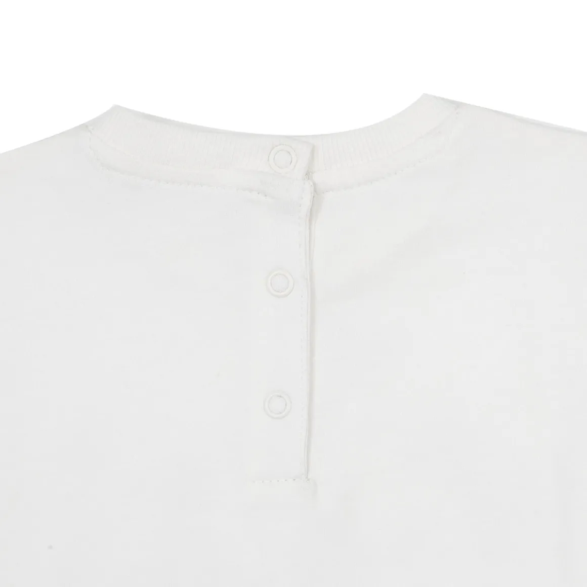 Maglia french terry manica lunga bimba bianca stampa “orsetto”