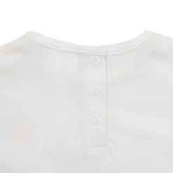 Maglia jersey manica lunga bimba bianca stampa tenero micio