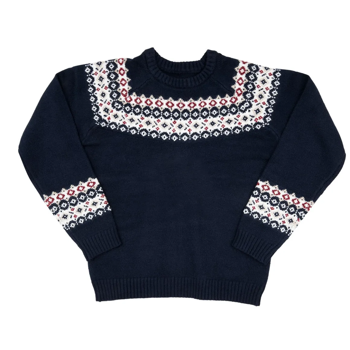 Maglia tricot bimbo blu con greca larga