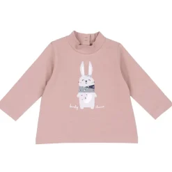 Maglietta a maniche lunghe e collo alto con coniglio – chicco