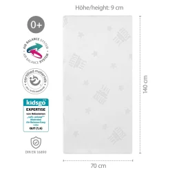 Materasso safe asleep® 70×140 bianco – roba