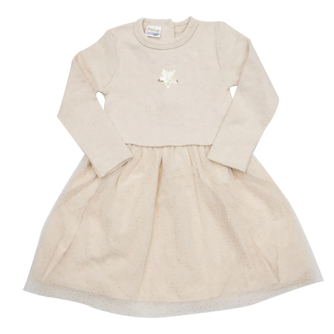 Mawi – abito tricot e tulle con paiettes