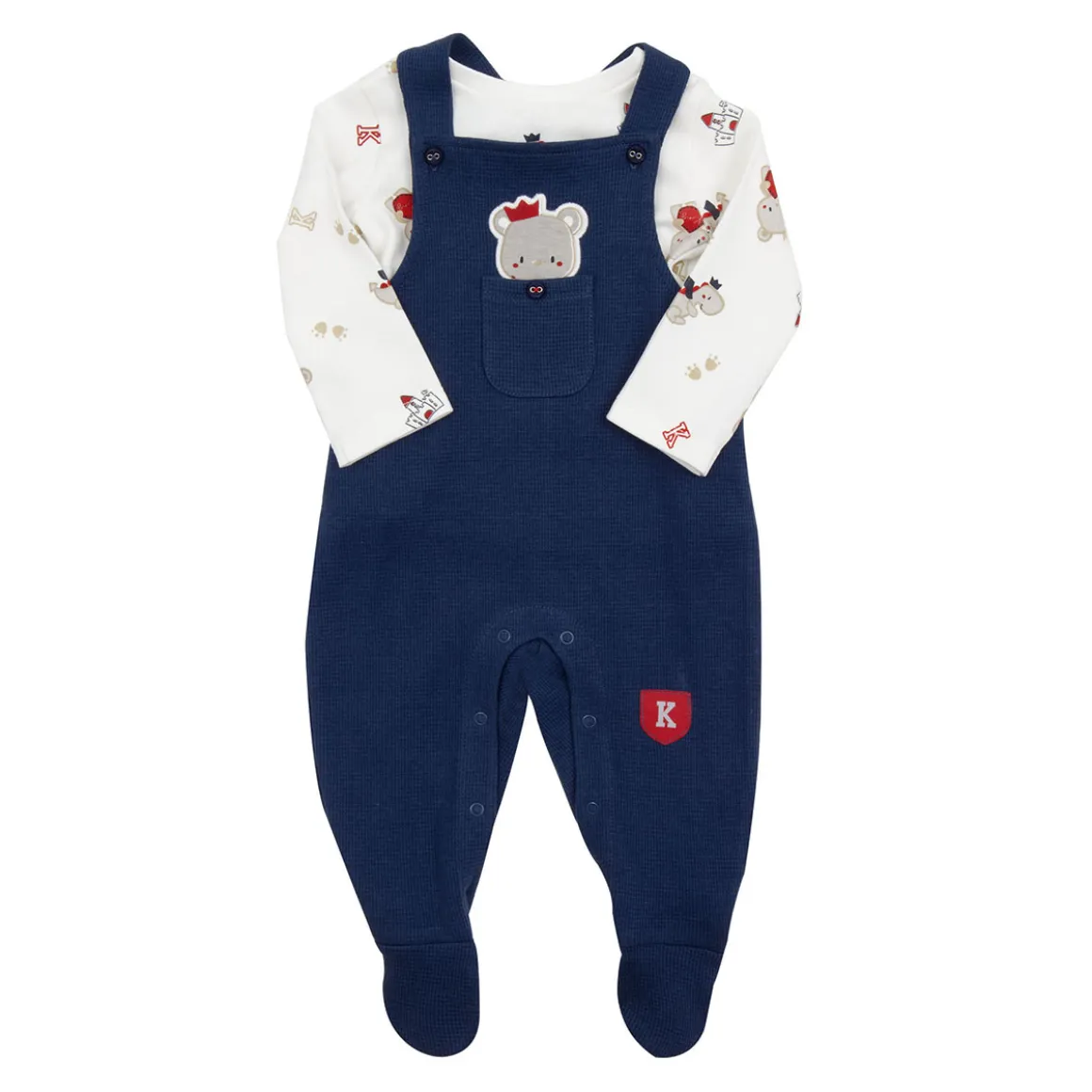 Mawi – barboteuse waffle con top interlock