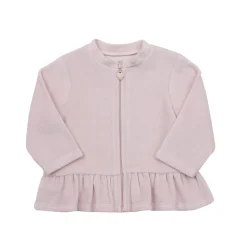 Mawi – cardigan tinta unita ciniglia zippato