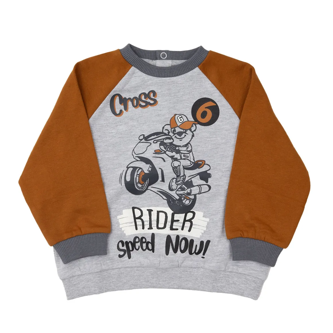 Mawi – maglia felpa. raglan c/stampa