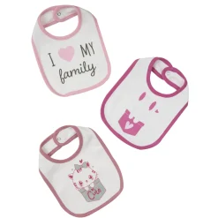 Mawi – pack x3 bavaglini interlock c/stampa girl