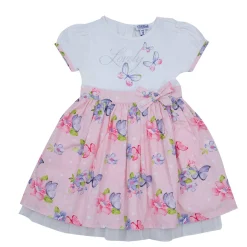 Mawi abito manica corta stampa farfalle