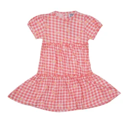 Mawi abito manica corta vichy stampa fiori