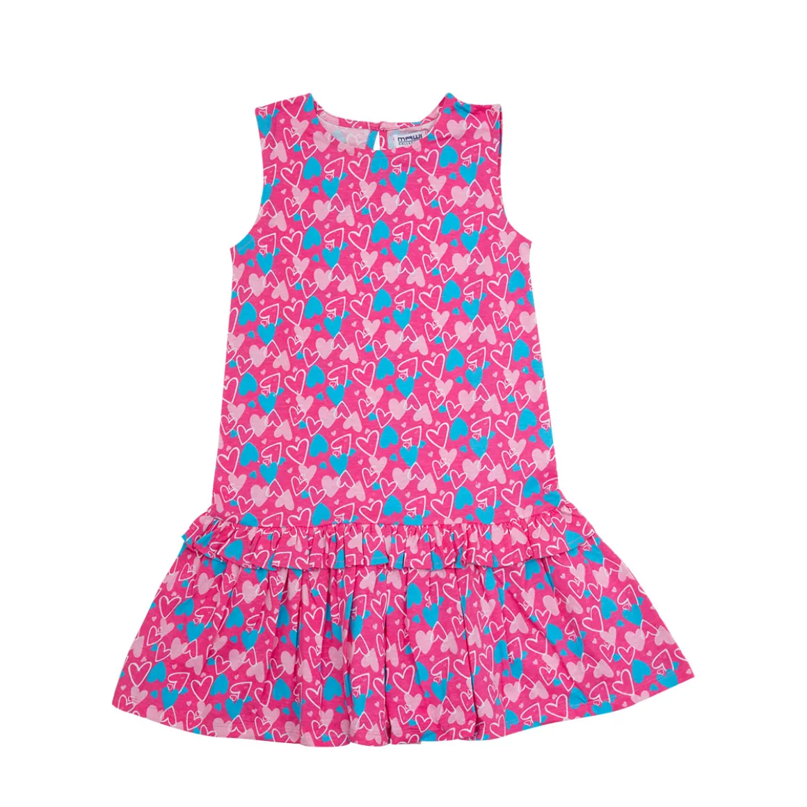 Mawi abito senza maniche stampa cuori