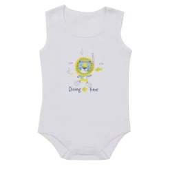 Mawi body canotta costina con stampa