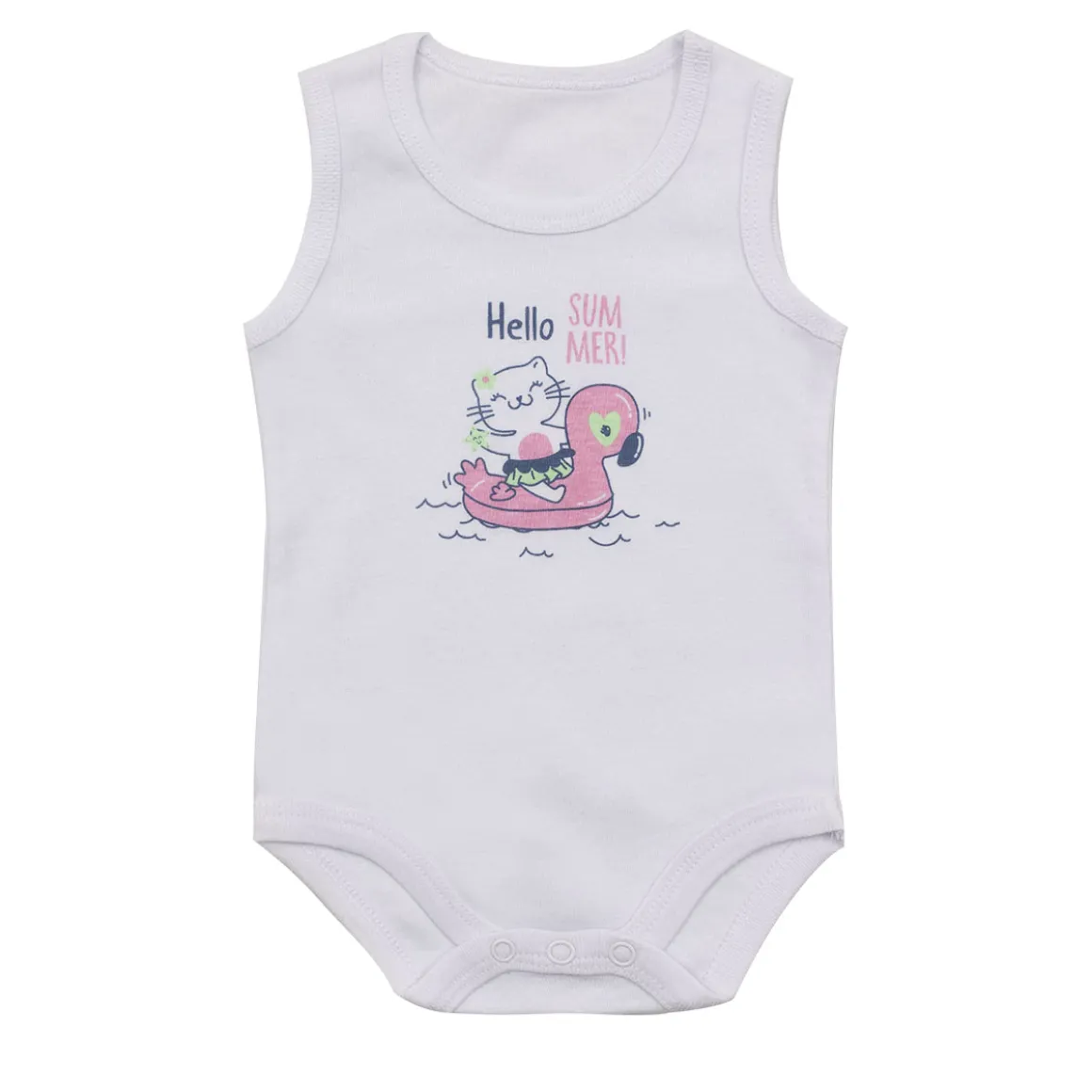 Mawi body canotta costina con stampa