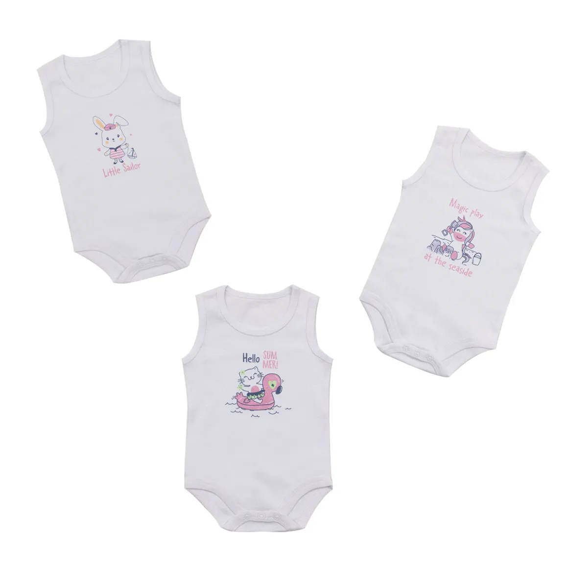 Mawi body canotta costina con stampa