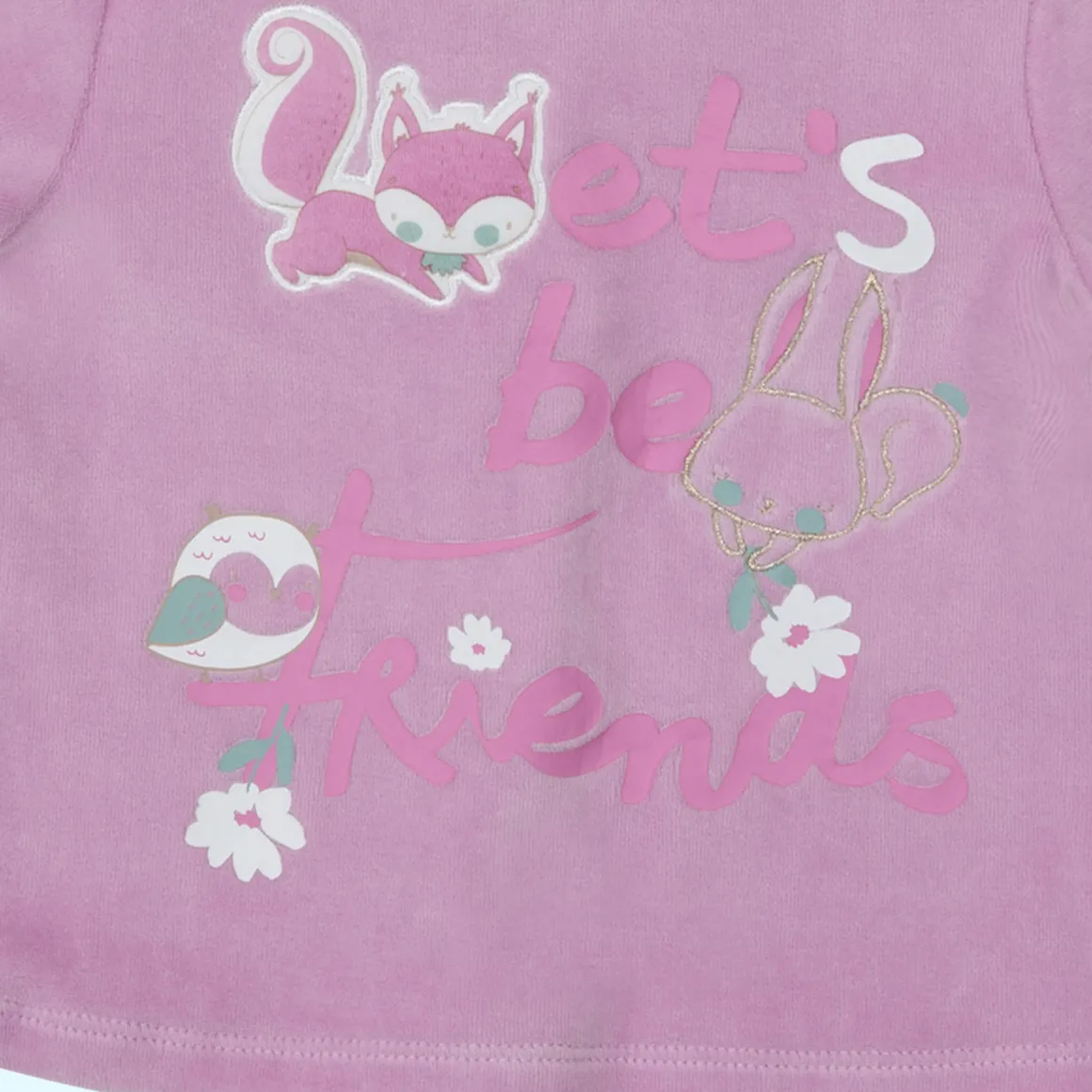 Mawi completo top e ghettina ciniglia con stampa