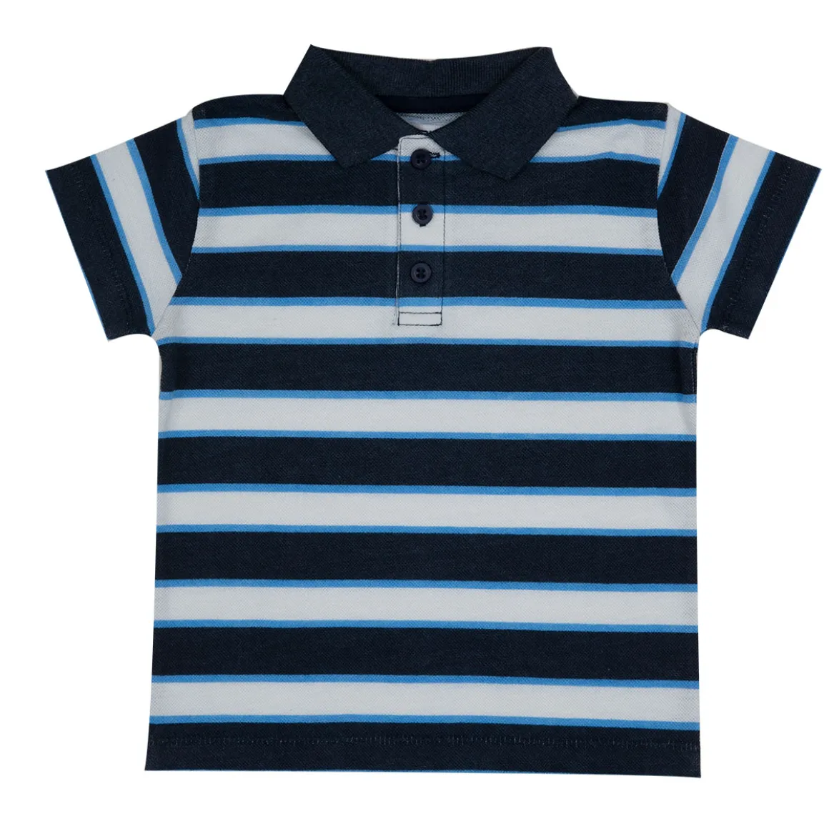 Mawi polo manica corta piquet stampa righe