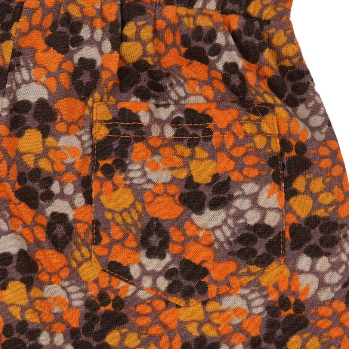 Mawi short marrone stampa zampe