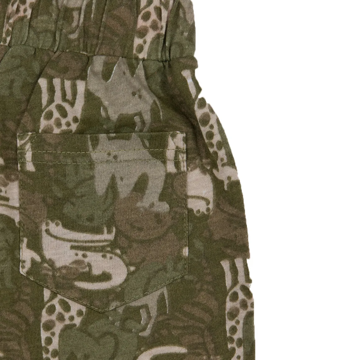 Mawi short marrone stampa zampe