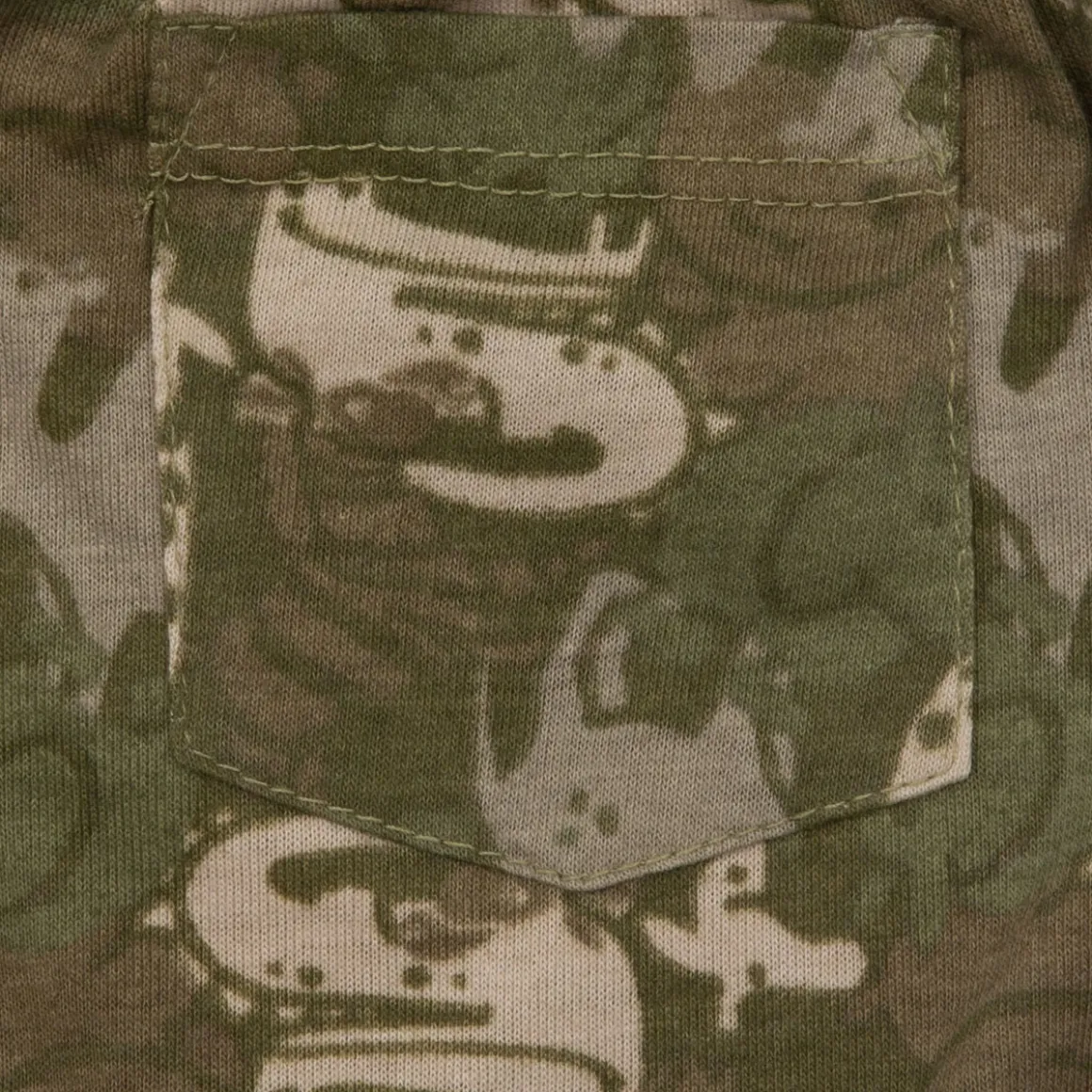 Mawi short verde con foglie