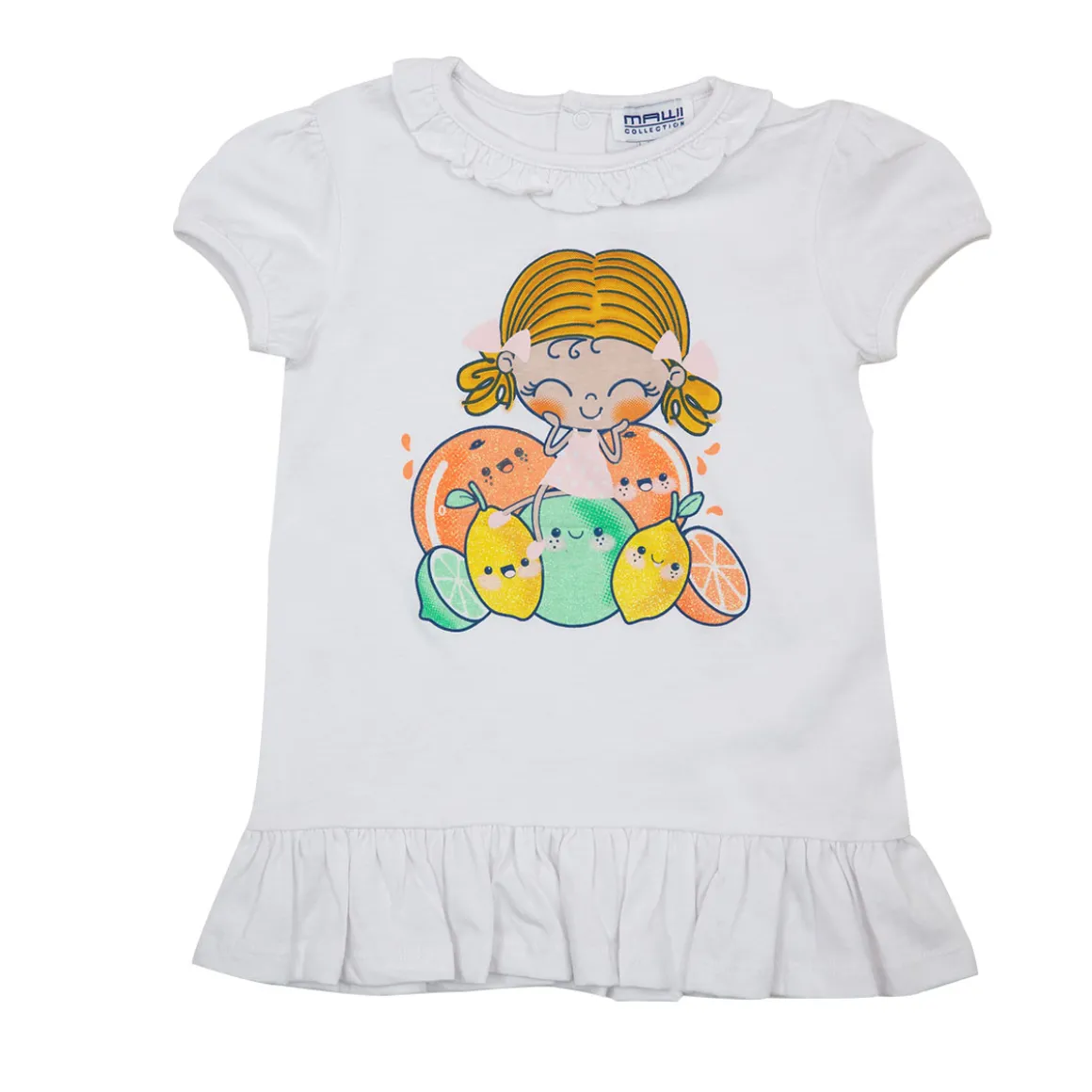 Mawi tshirt manica corta stampa orsetta c/frill