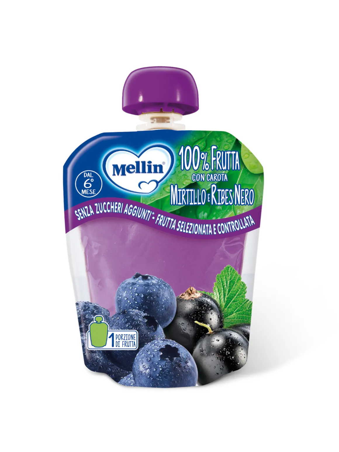 Mellin – pouch mirtillo ribes 90 gr