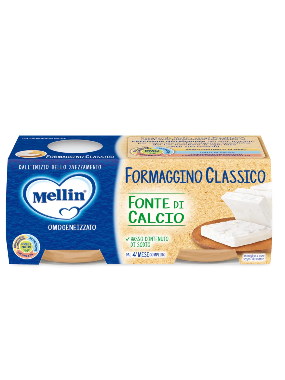 Mellin formaggino classico 2×80 gr